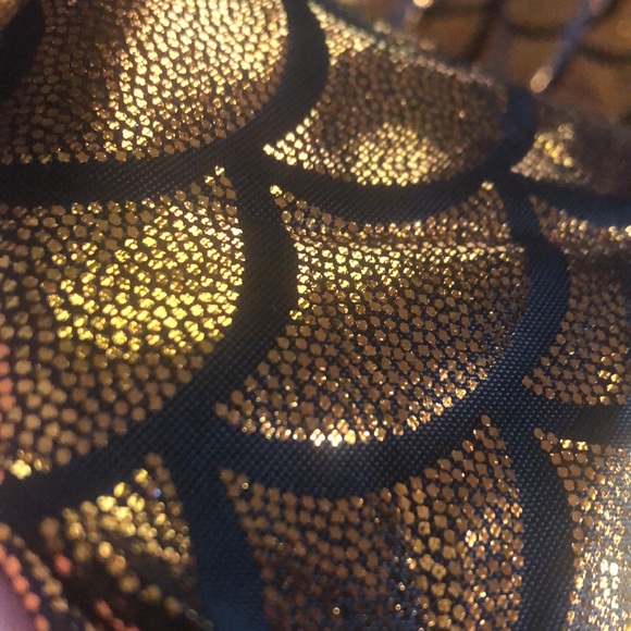 New Mermaid Scale Gold & Black Swimsuit 2 Pc Set - Picture 4 of 10